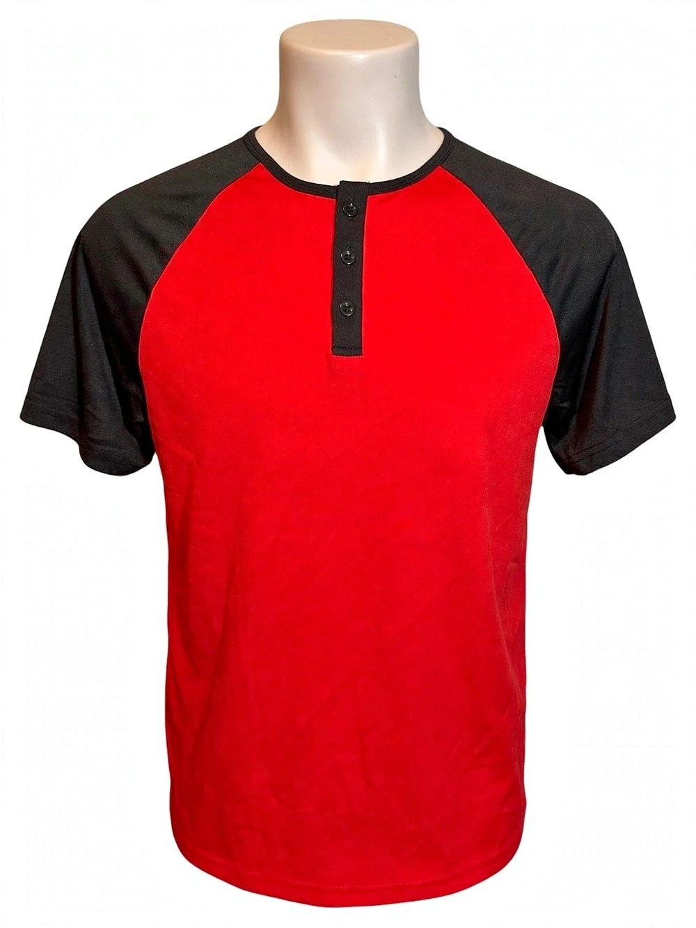 Men's Red & Black Short Sleeve Shirt